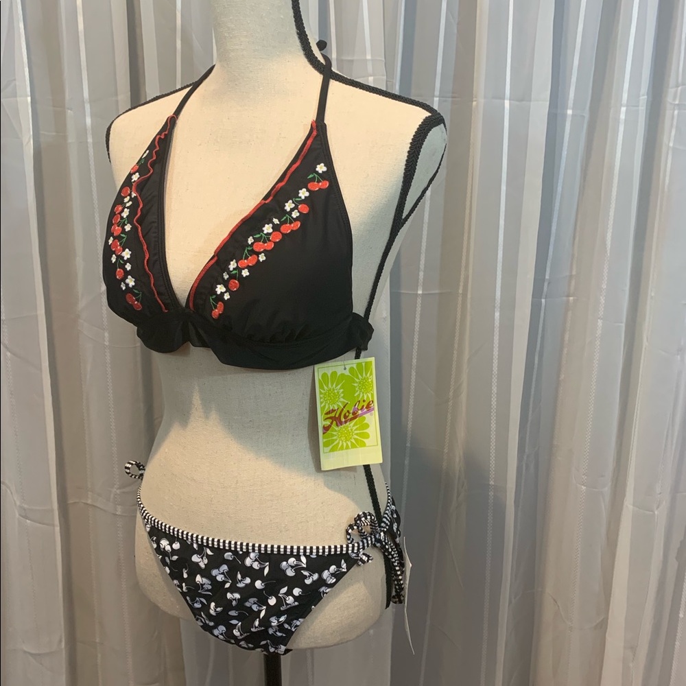 Hobie two-piece bikini set. Cherry design. Large